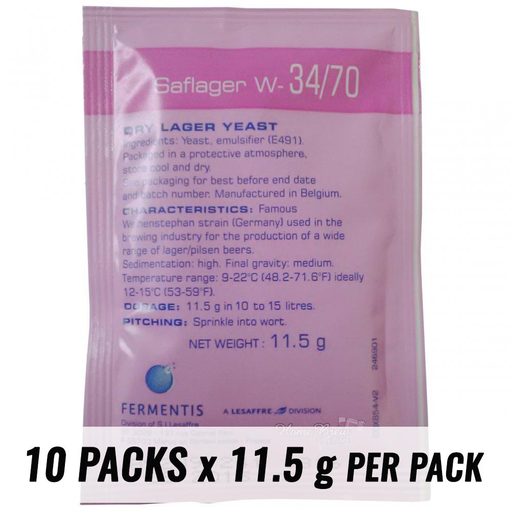 ยีสต์ทำเบียร์โบฮีเมียนลาเกอร์ เฟอร์เมนทิส W-34/70 Fermentis SafLager W-34/70  Bohemian Lager Yeast – Craft Components