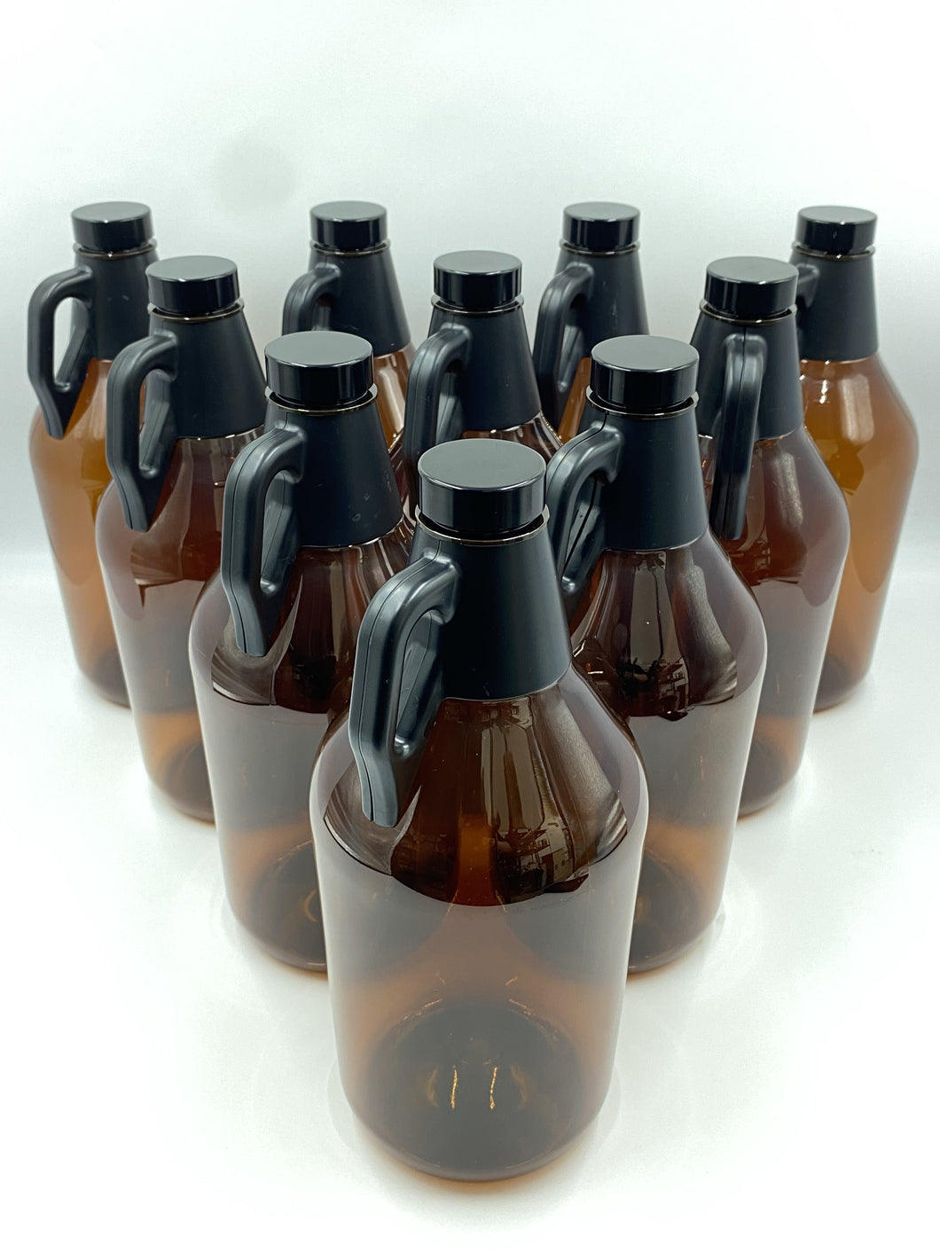 Petainer Growlers (2L) with Cap - ขวดเกราว์เลอร์ พีเทนเนอร์ 2 ลิตร 10 ขวด พร้อมฝาสีดำ 10 ฝา