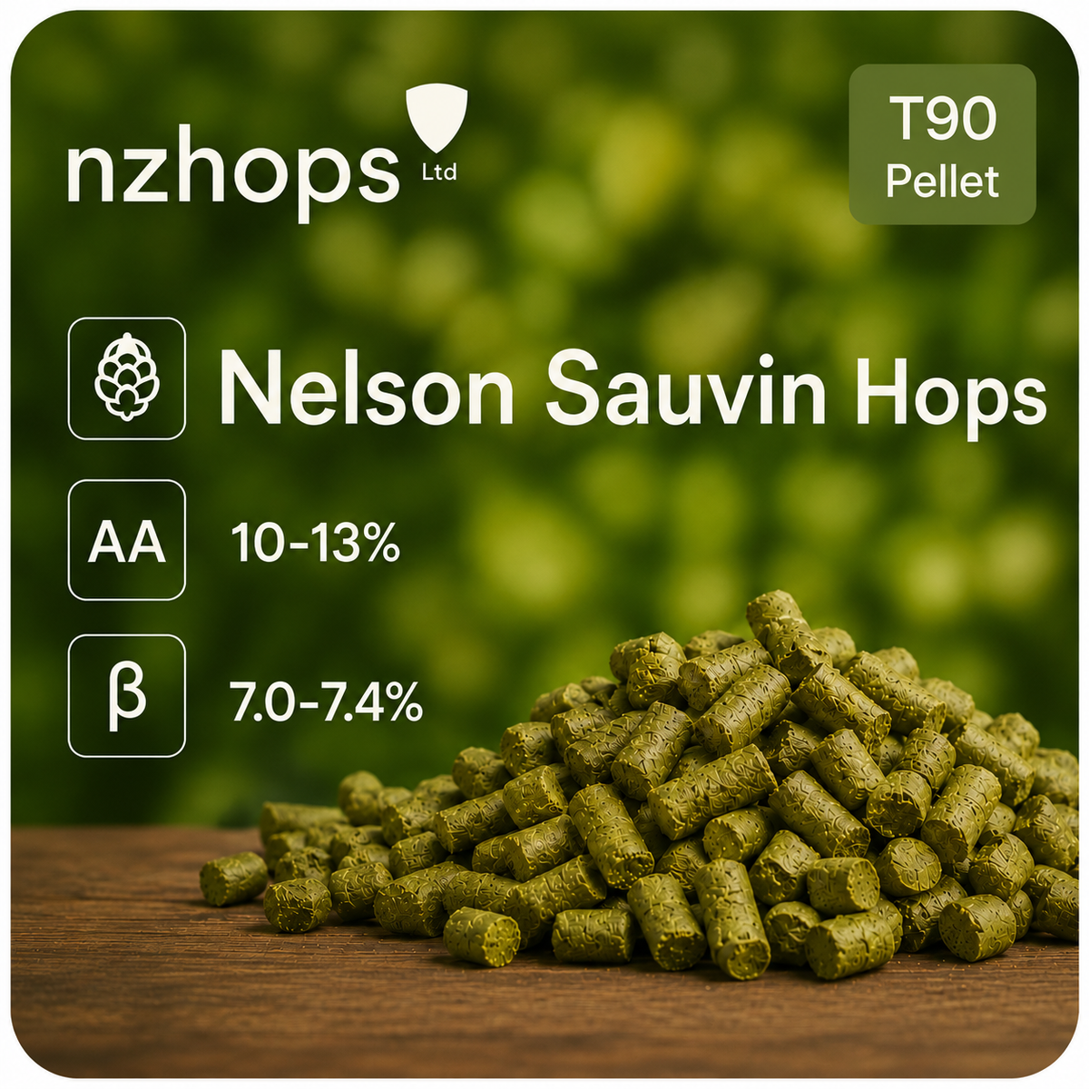 2026 Nelson Sauvin Hops (Pellet) - เนลซัน ซาวอง ฮอปส์ (เพลลิท)