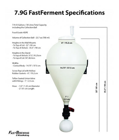 ถังหมัก 30 ลิตร ฟู๊ดเกรด FastFermenter 30L foor grade HDPE