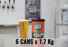 Load image into Gallery viewer, Black Rock Mexican Lager is a light coloured, Mexican style beer with a balanced, crisp clean finish. Brew with 1kg Black Rock Liquid Brewing Sugar (or 1kg other sugar) for a crisper finish. For more body, colour and malt flavour use 1.7kg Black Rock Ultralight unhopped malt extract instead of sugar.
