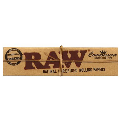 กระดาษมวน RAW Classic Connoisseur King Size Slim มาพร้อม Tips กระดาษ ม้วน กัญชา กระดาษ โรล กระดาษ พันลำ เฮมพ์ กัญชง HEMP