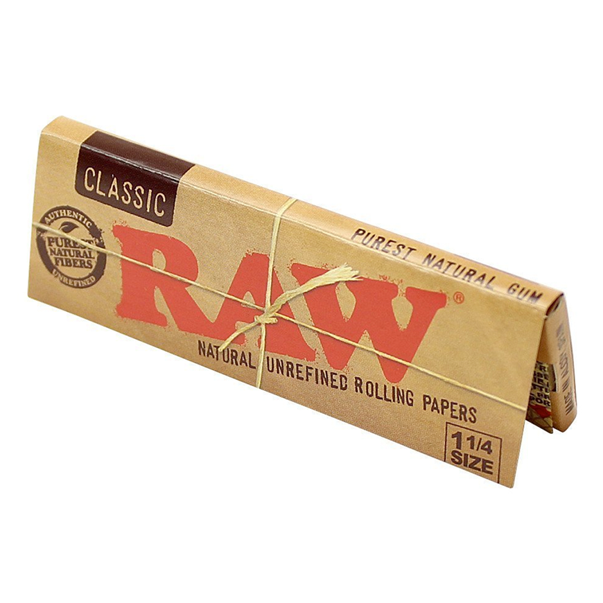 Raw Classic 1 1/4 size กระดาษมวน RAW Classic 1 1/4 – 32 แผ่น กระดาษ ม้วน กัญชา กระดาษ โรล กระดาษ พันลำ เฮมพ์ กัญชง HEMP
