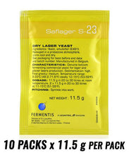 Load image into Gallery viewer, ยีสต์ทำเบียร์ลาเกอร์ เฟอร์เมนทิส S-23 (11.5 กรัม 10 ซอง) Fermentis SafLager S-23 Lager Yeast (11.5 gm 10 packs)
